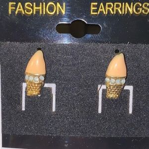 Ice cream cone earrings